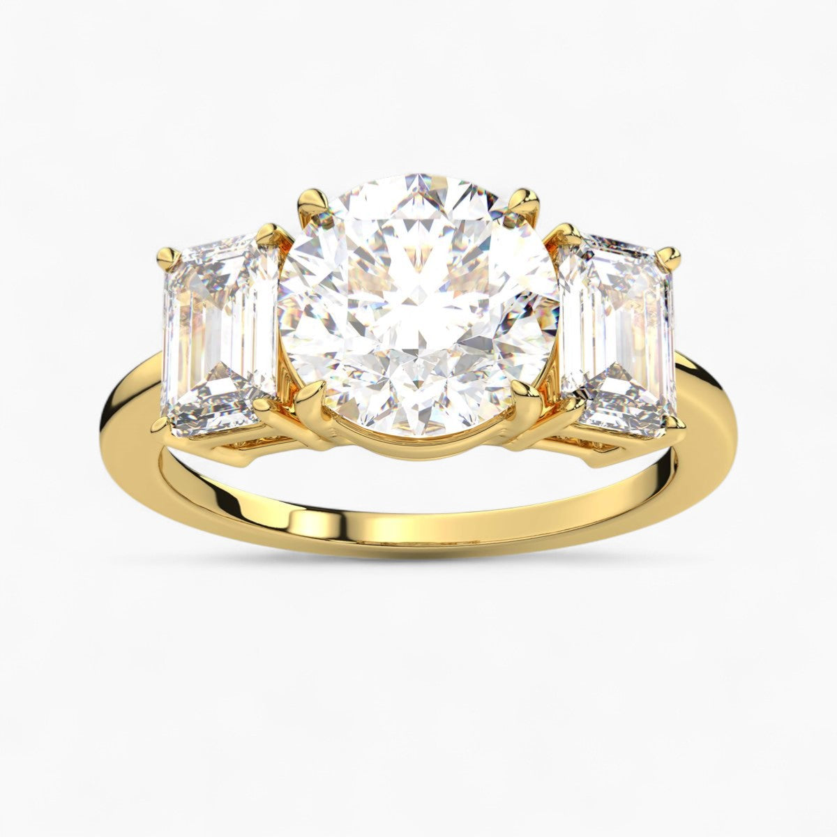 Oval Cut Three Stone Diamond Engagement Ring