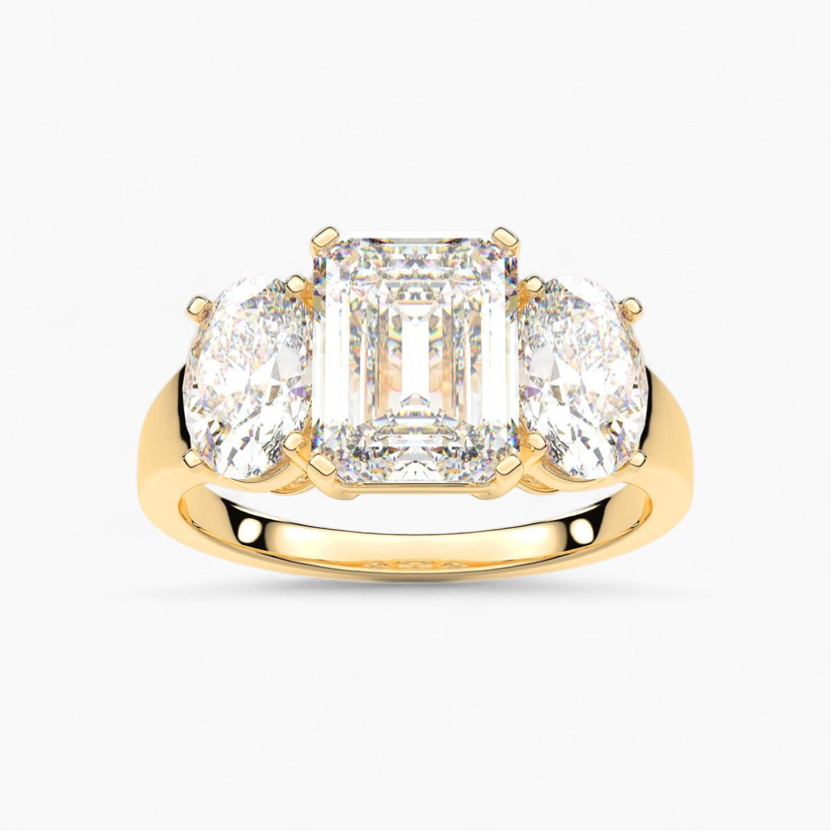Oval Cut Three Stone Diamond Engagement Ring