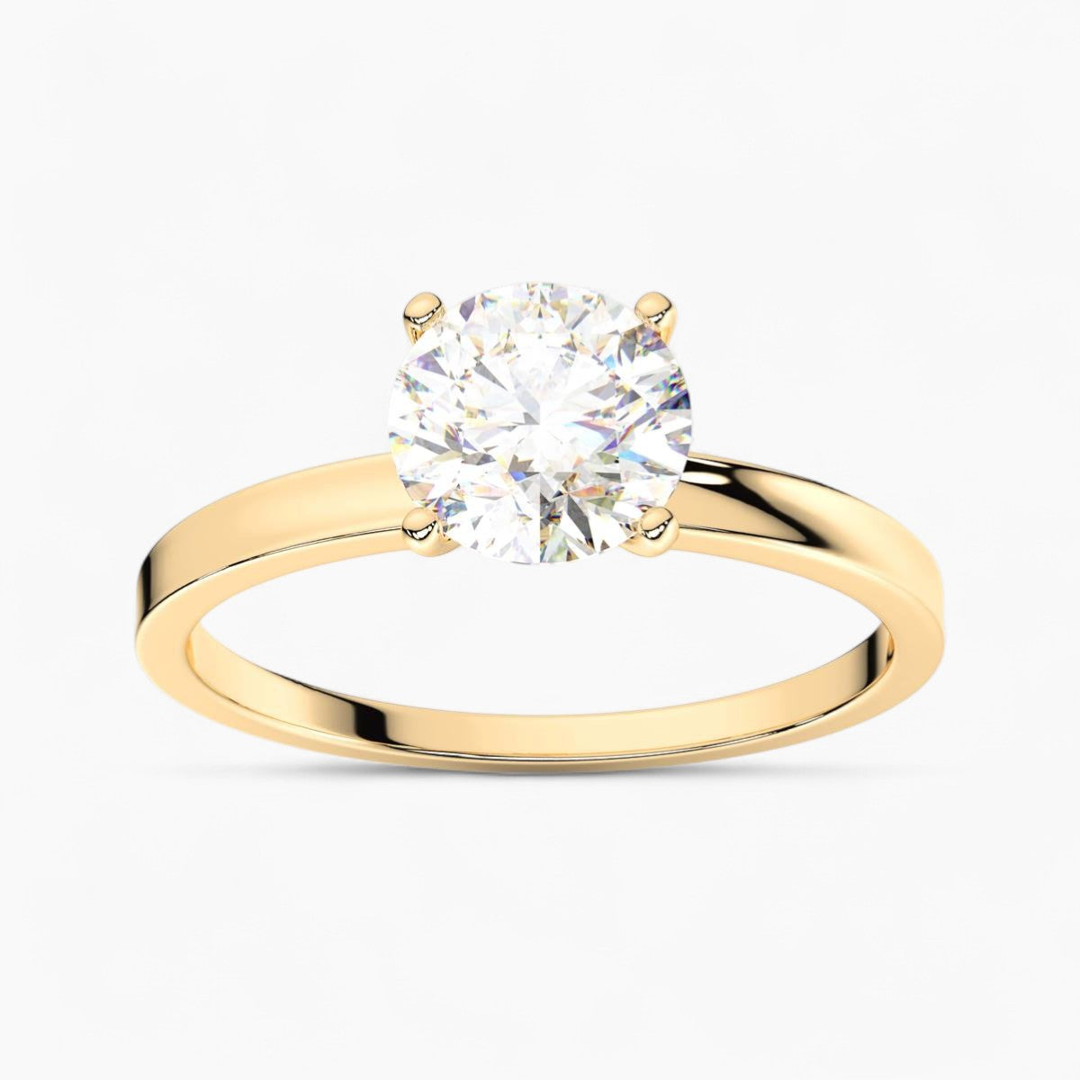 Round cut classic pave Setting Diamond Engagement Ring