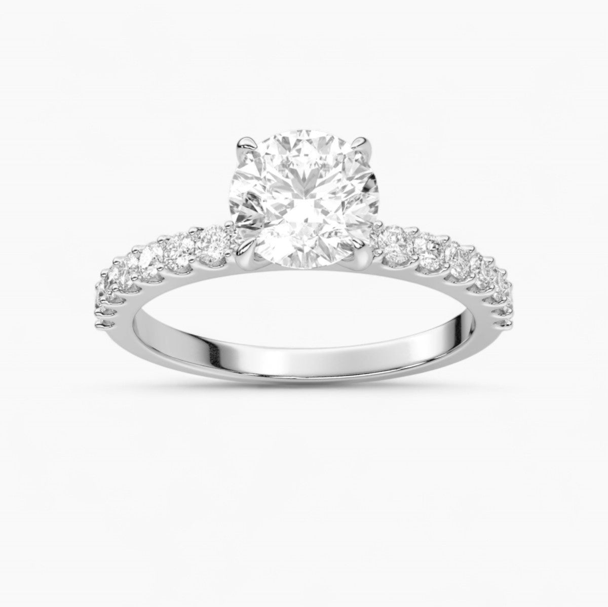 Engagement Ring with Side Accents