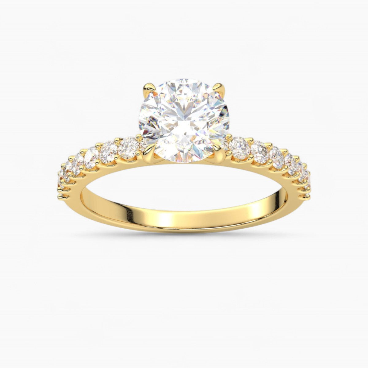 Engagement Ring with Side Accents