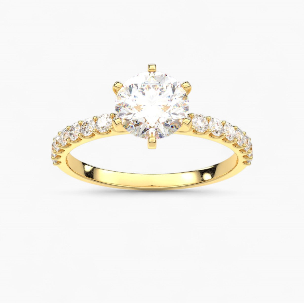 Engagement Ring with Side Accents
