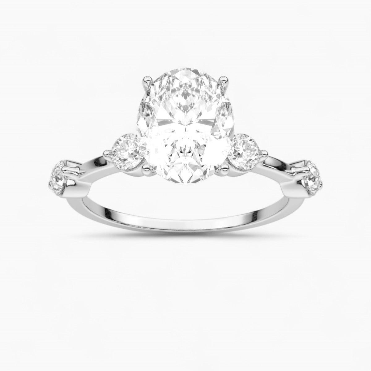 Side Accents Diamond Engagement Ring