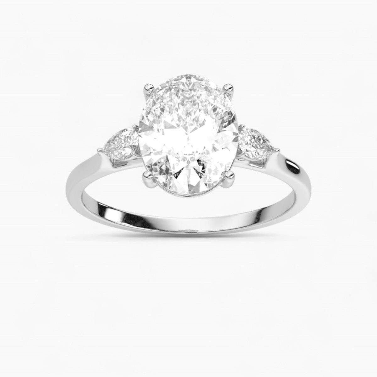 Exquisite Marquise Side Accents Diamond Engagement Ring