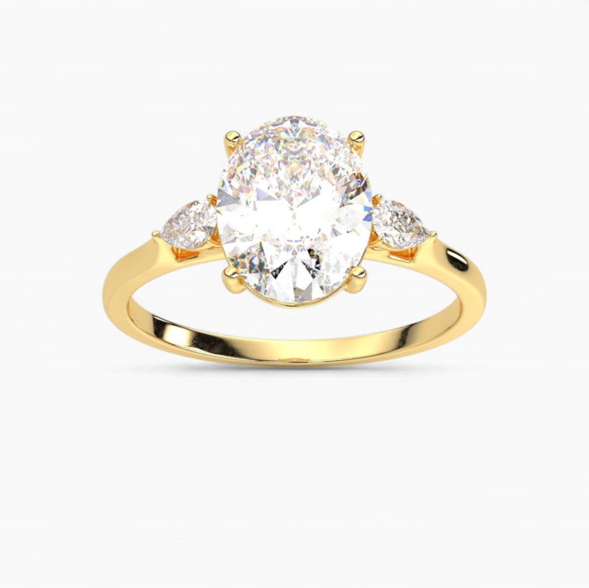 Exquisite Marquise Side Accents Diamond Engagement Ring