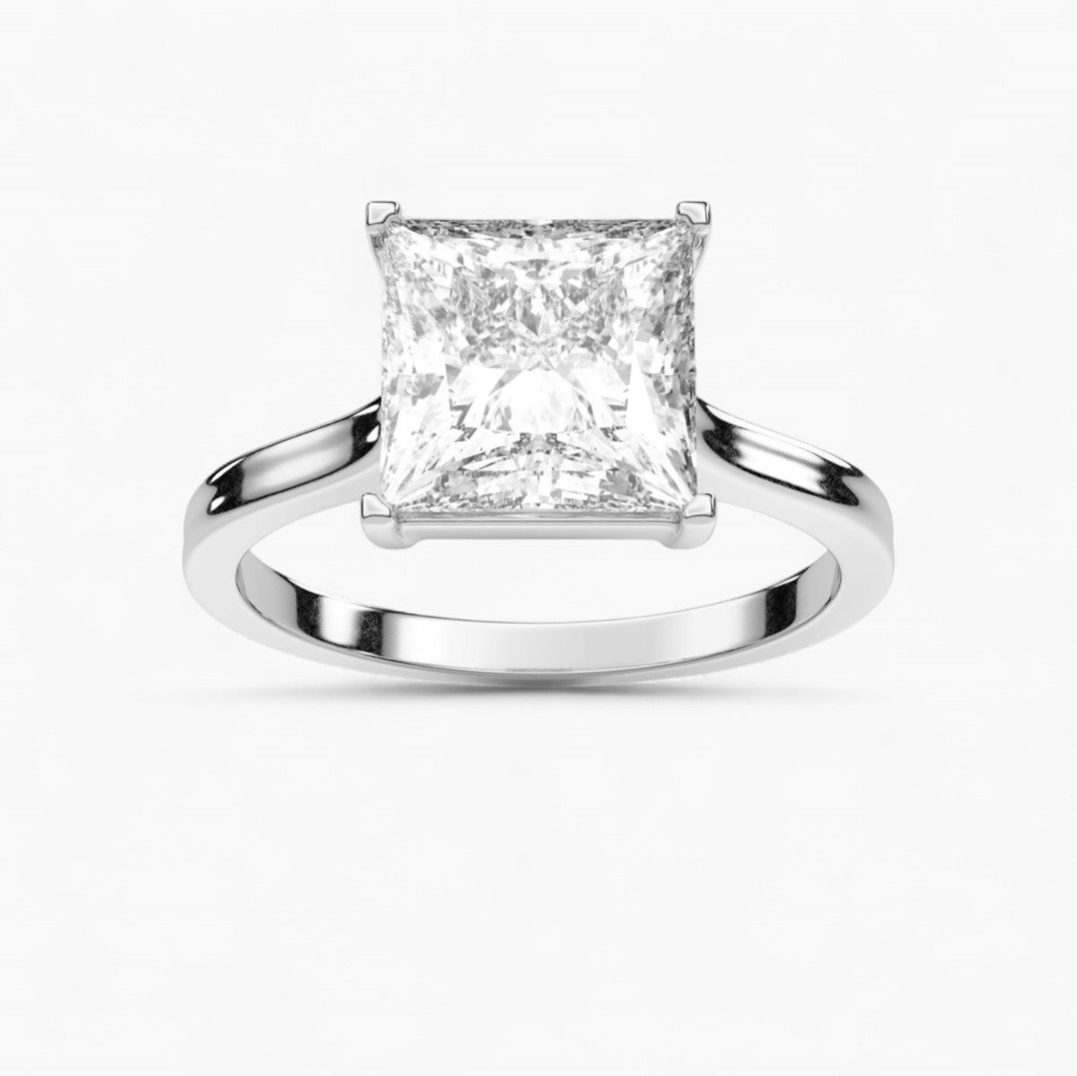 Diamond Engagement Ring with Baguette Diamond Surround