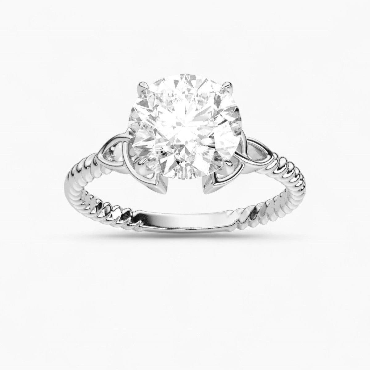 Enchanting Knotwork Twist Solitaire Engagement Ring