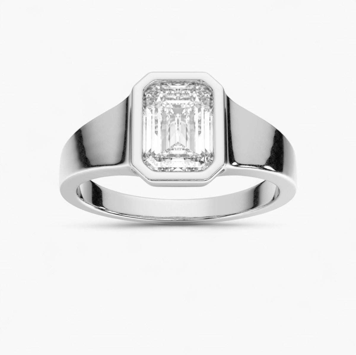 Solid Shank Diamond Engagement Ring
