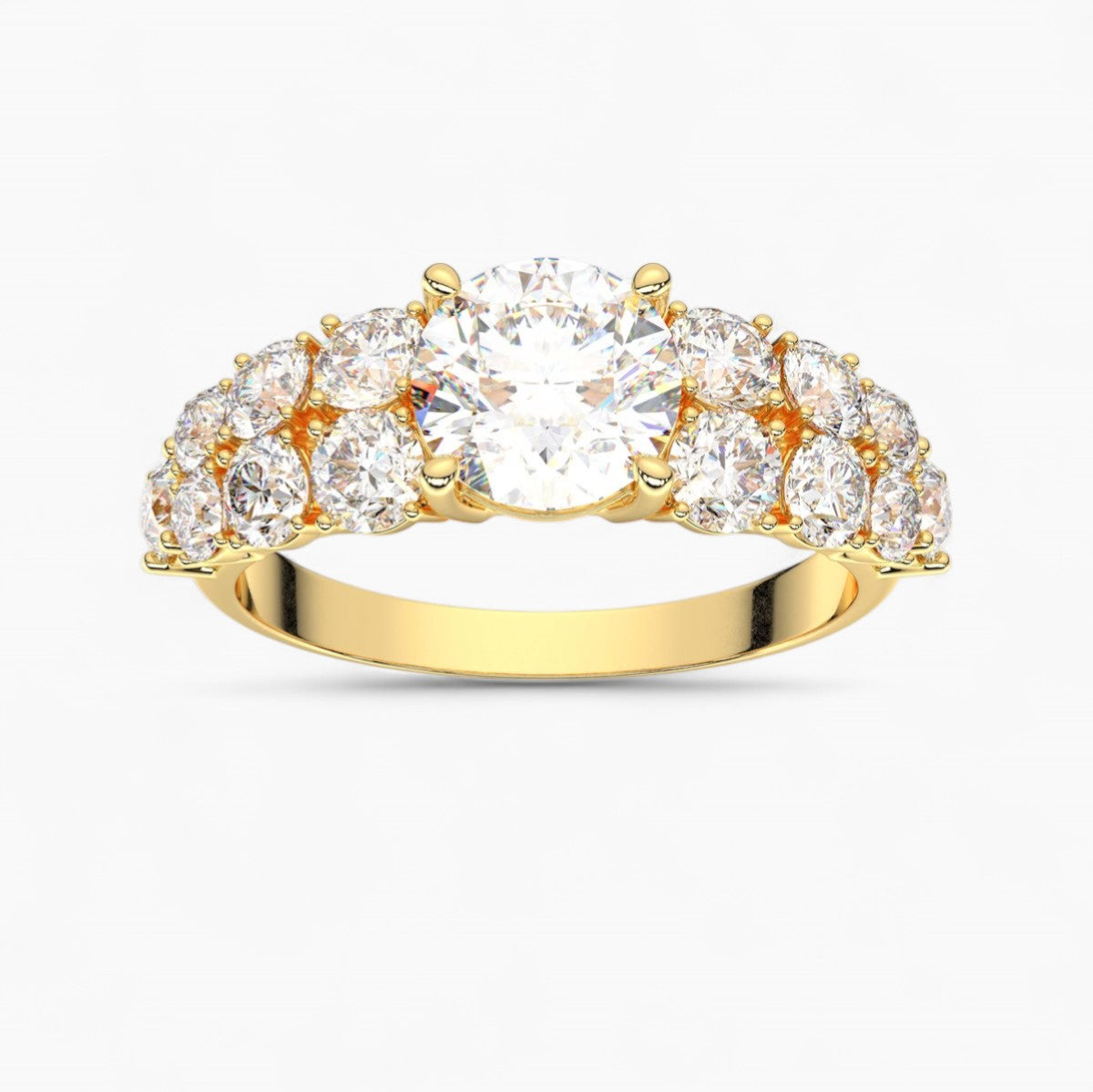 Side Accent Diamond Engagement Ring