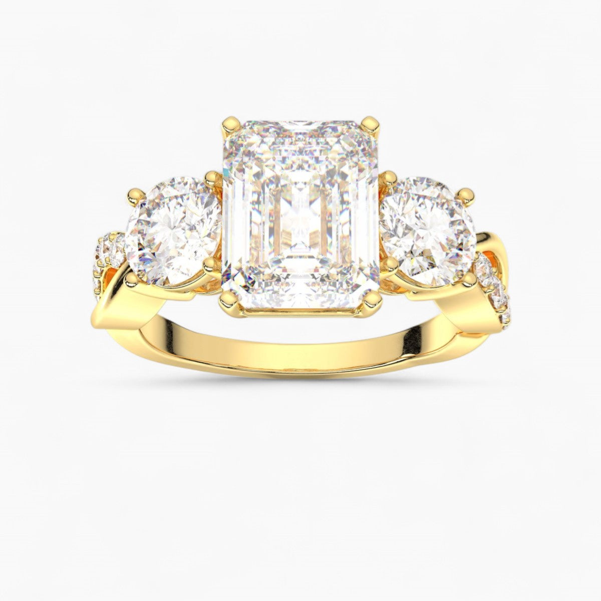 Diamond Swirl Engagement Ring