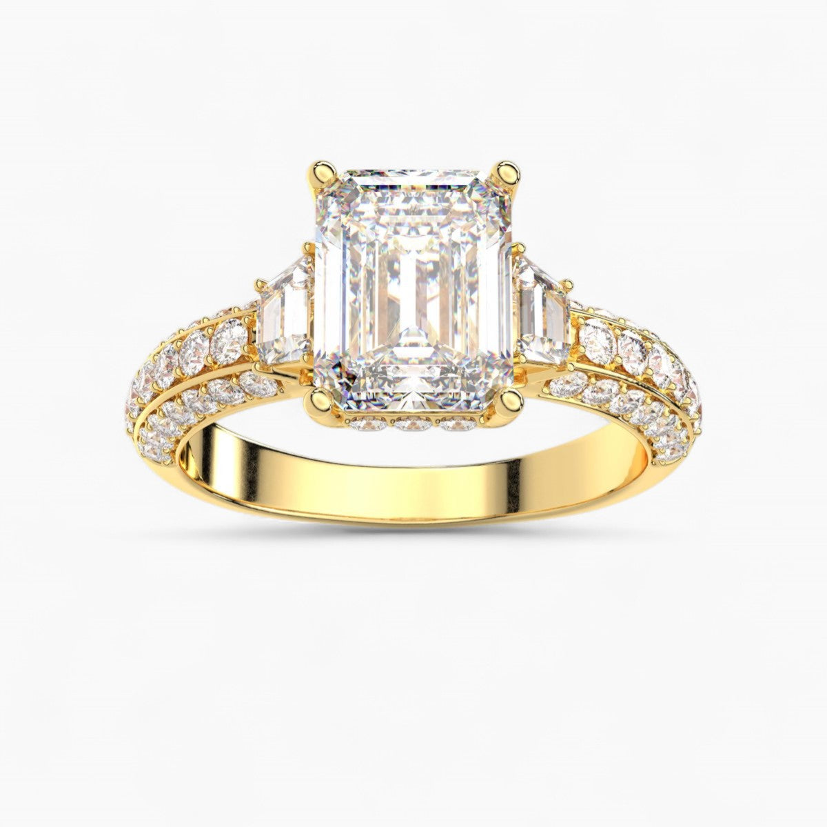 Diamond Engagement Ring with side stone