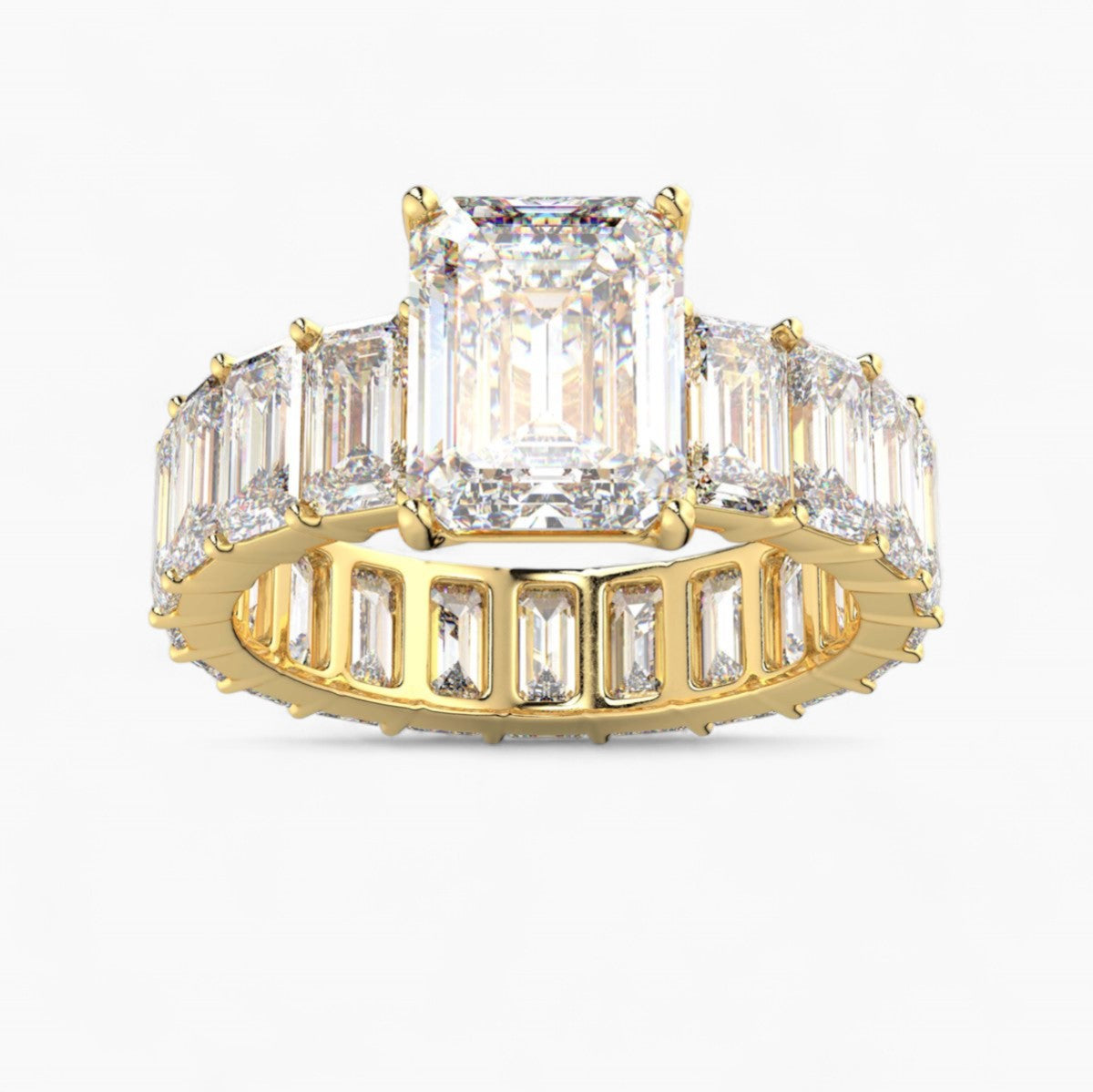 Diamond Eternity Side Stone Engagement Ring