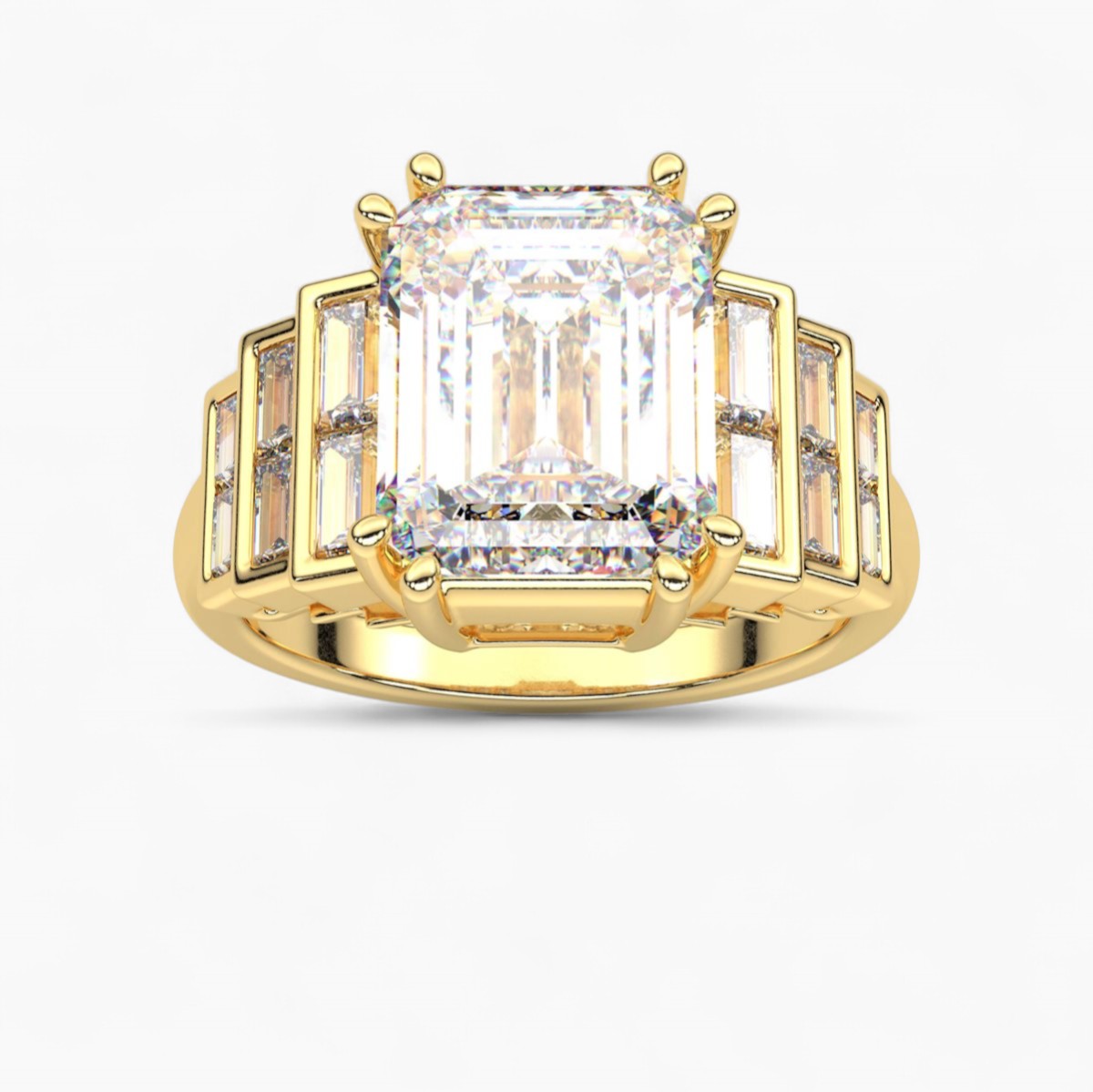 Diamond Double Prong Engagement Ring