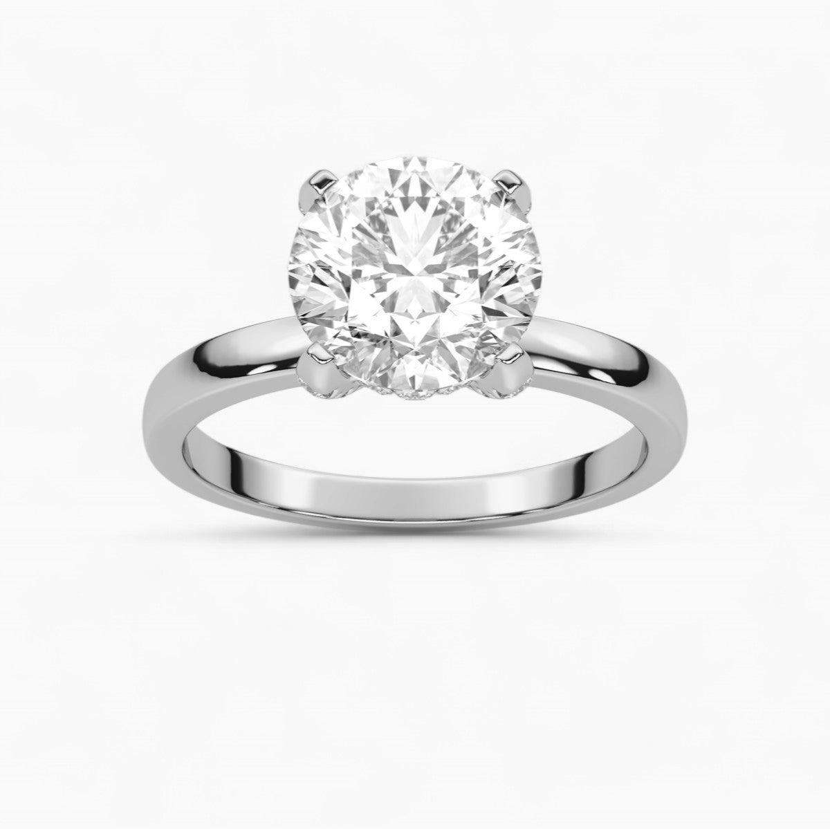 Diamond Hidden Halo Engagement Ring