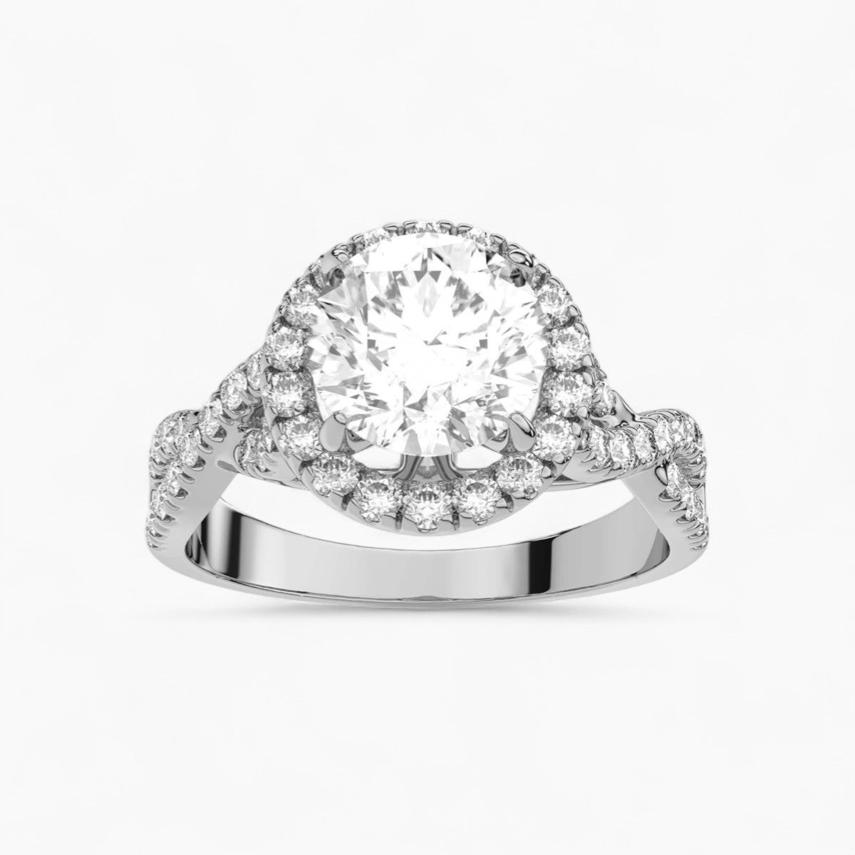 The Celestial Crossover Halo Engagement Ring
