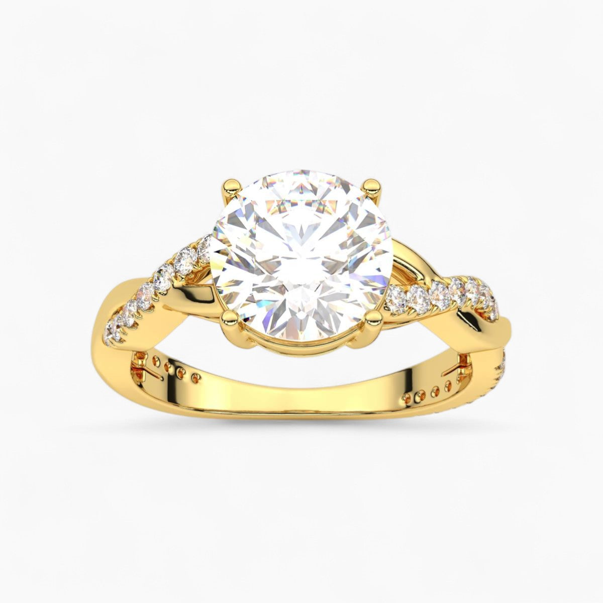 Dainty Entwined Diamond Vine Engagement Ring