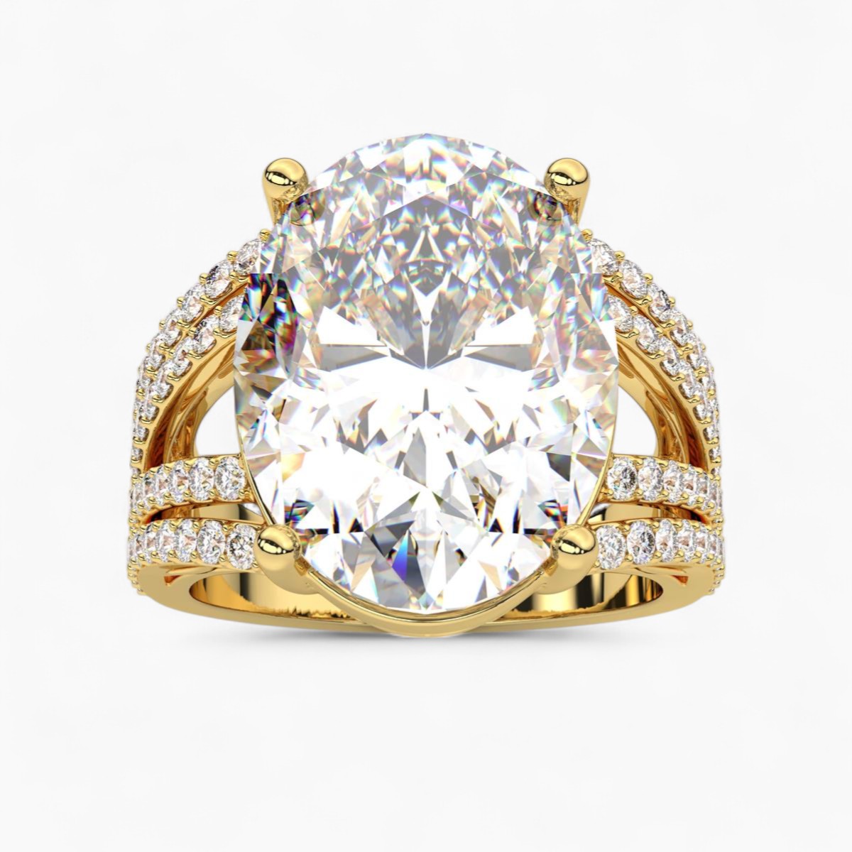 Grand Solitaire Diamond Engagement Ring