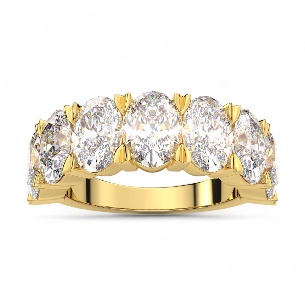 Seven Stone Oval Cut Ring