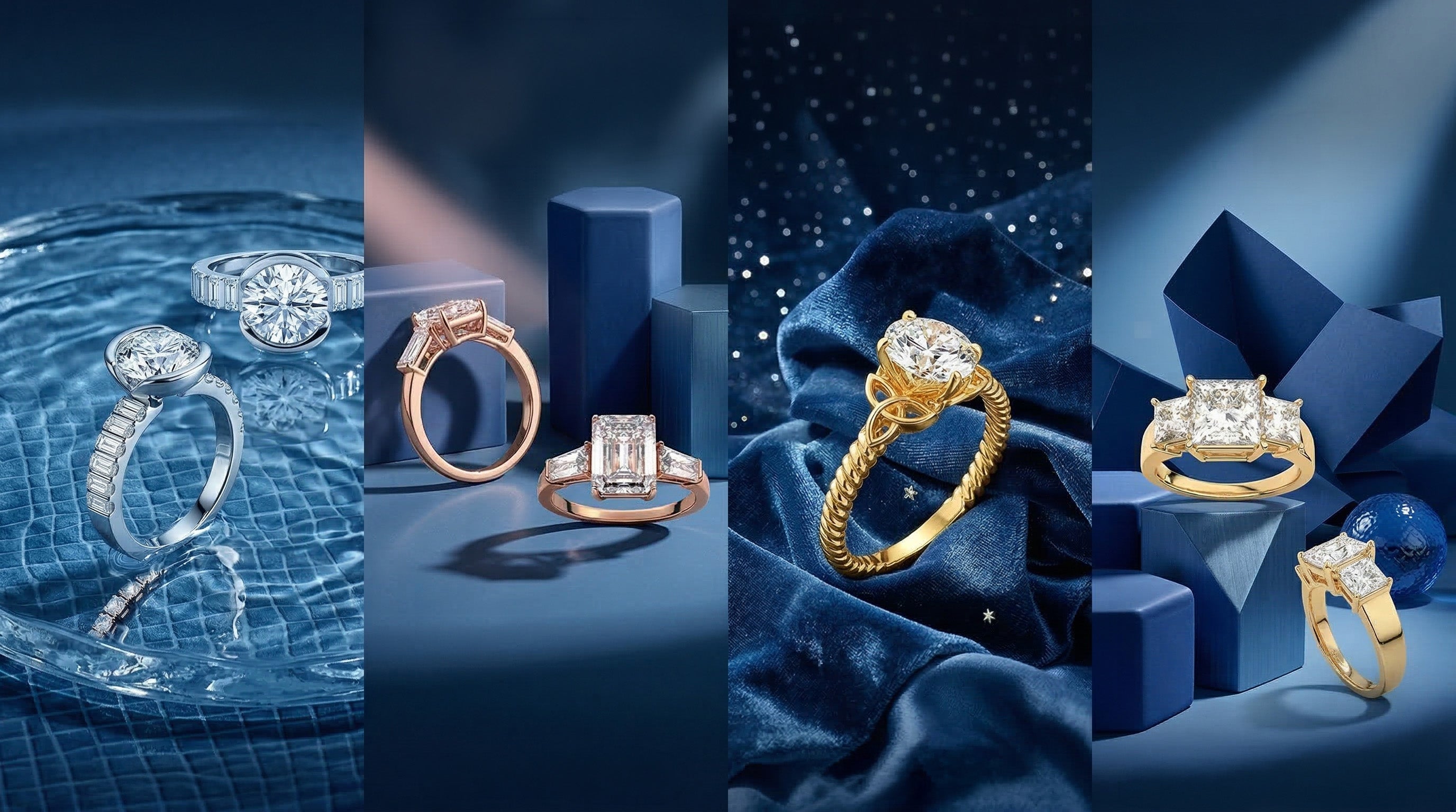 Sevenesty Rings Womens Seven Stone Rings – Bluehira