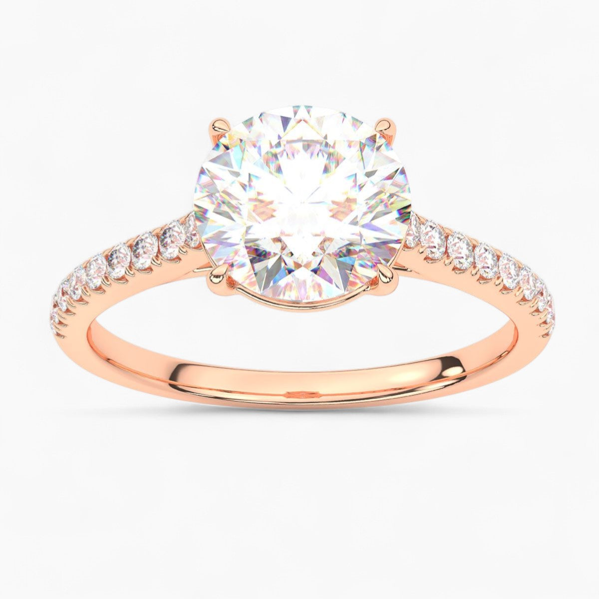 side stone lab grown diamond engagement rings