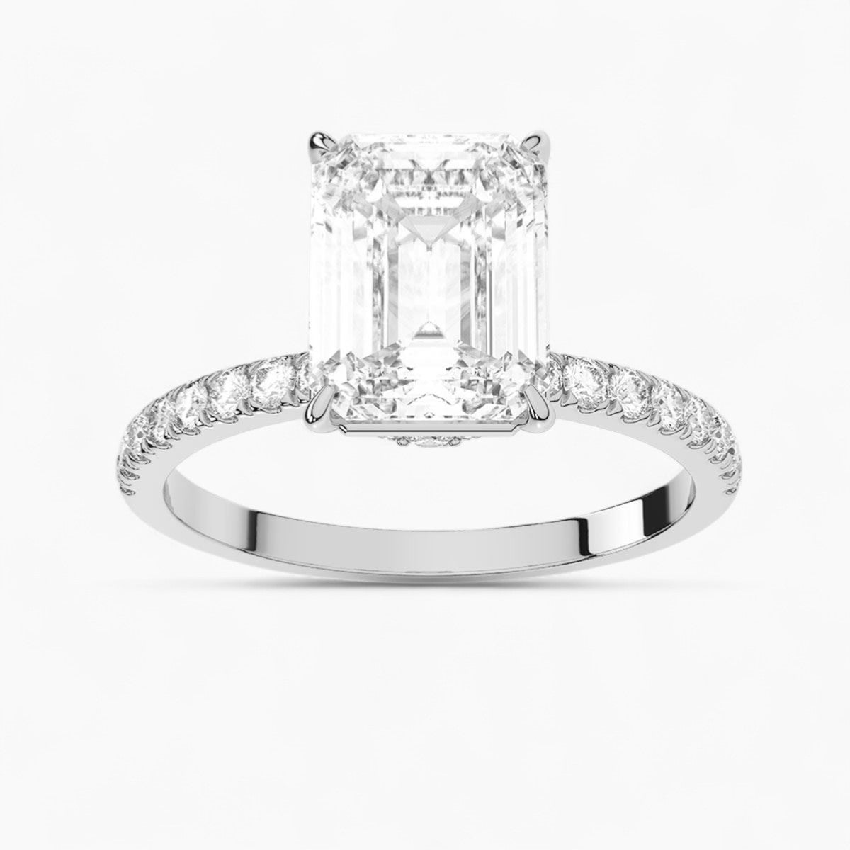 Pave Diamond Engagement Ring