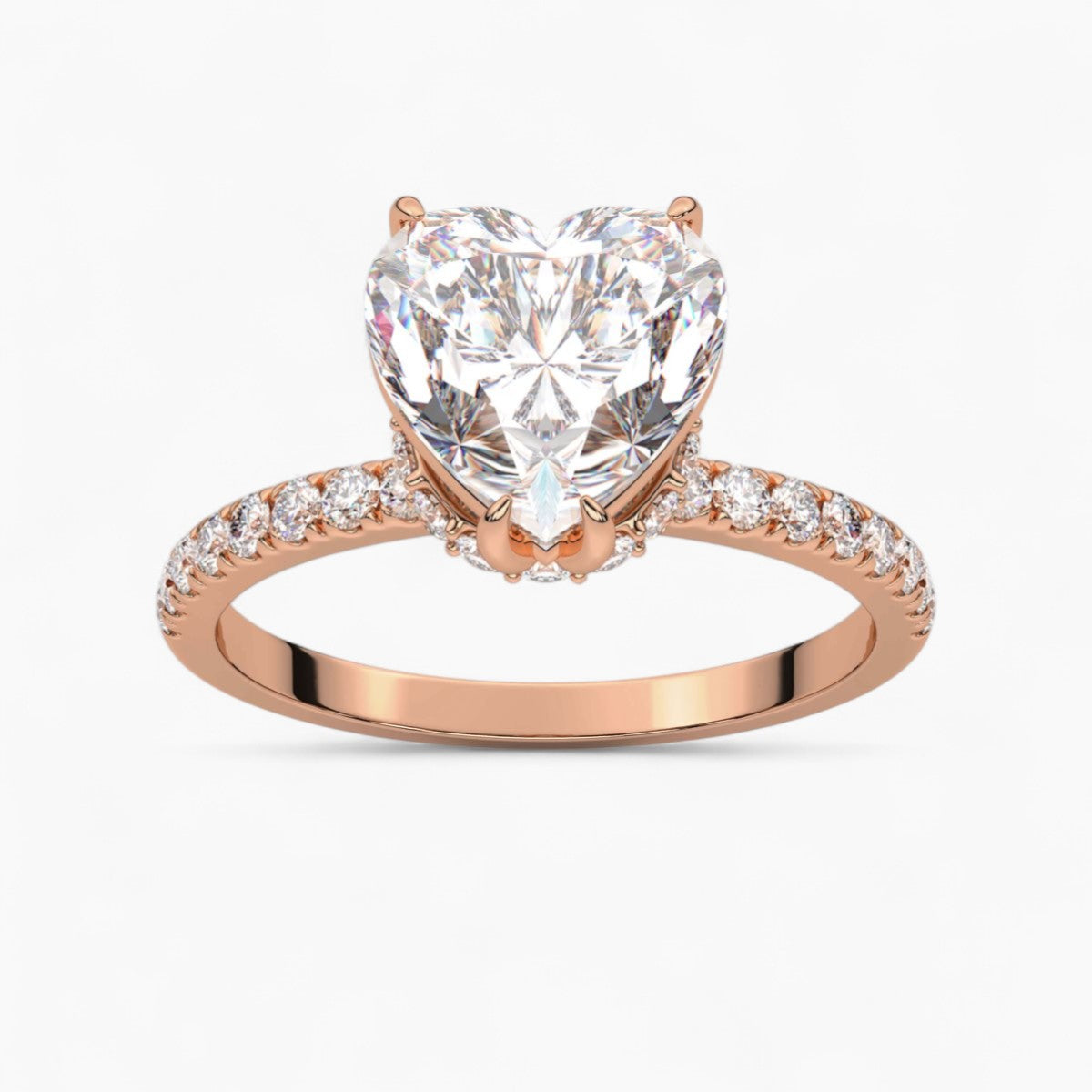 Pave Diamond Engagement Ring