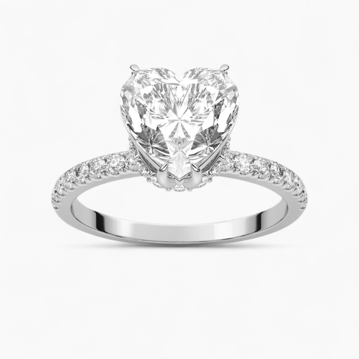 Pave Diamond Engagement Ring