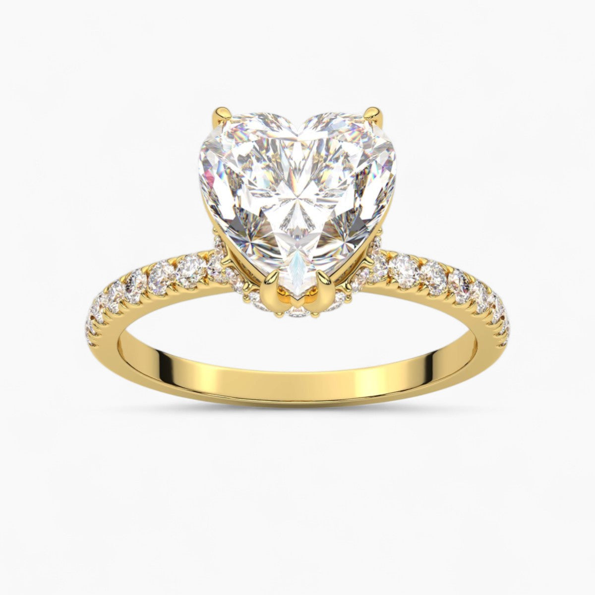 Pave Diamond Engagement Ring