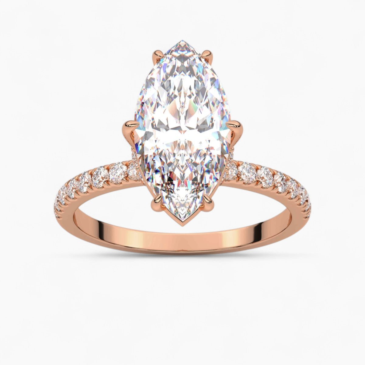 Pave Diamond Engagement Ring