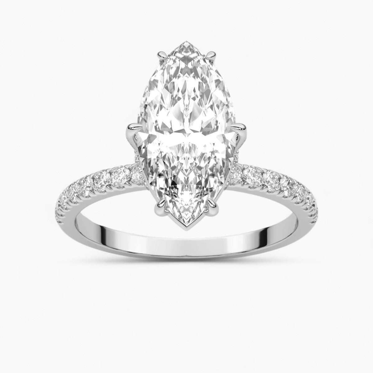 Pave Diamond Engagement Ring