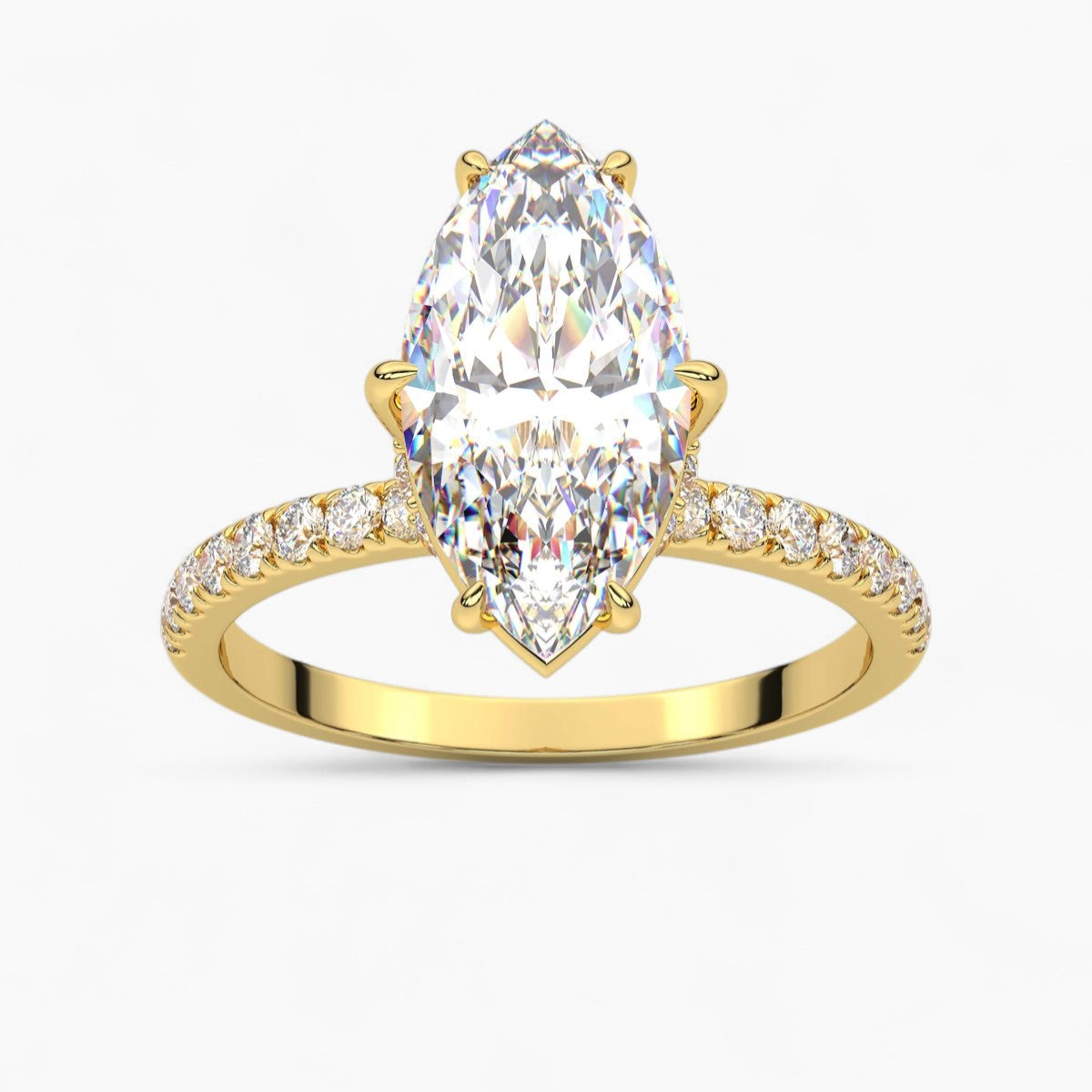 Pave Diamond Engagement Ring