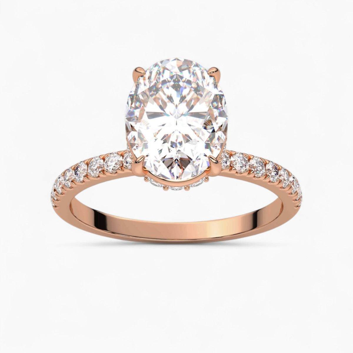 Pave Diamond Engagement Ring