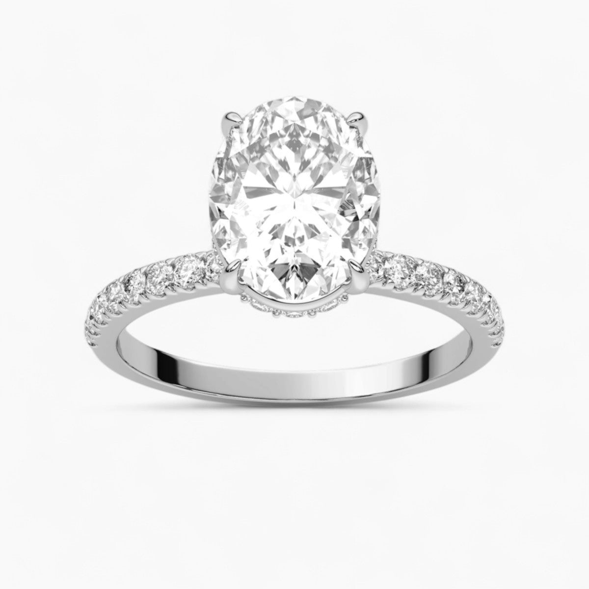 Pave Diamond Engagement Ring