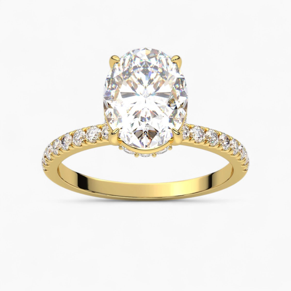 Pave Diamond Engagement Ring