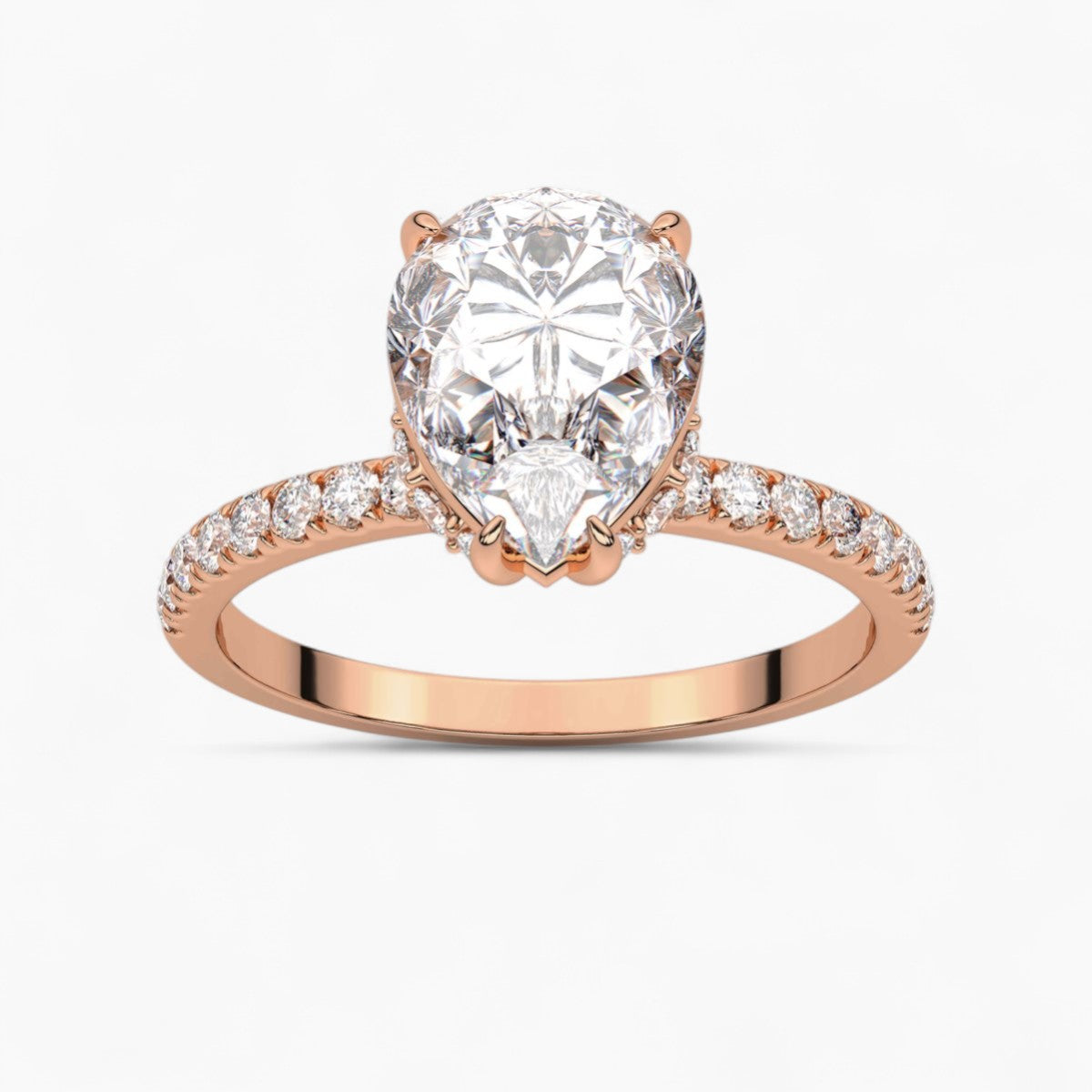 Pave Diamond Engagement Ring