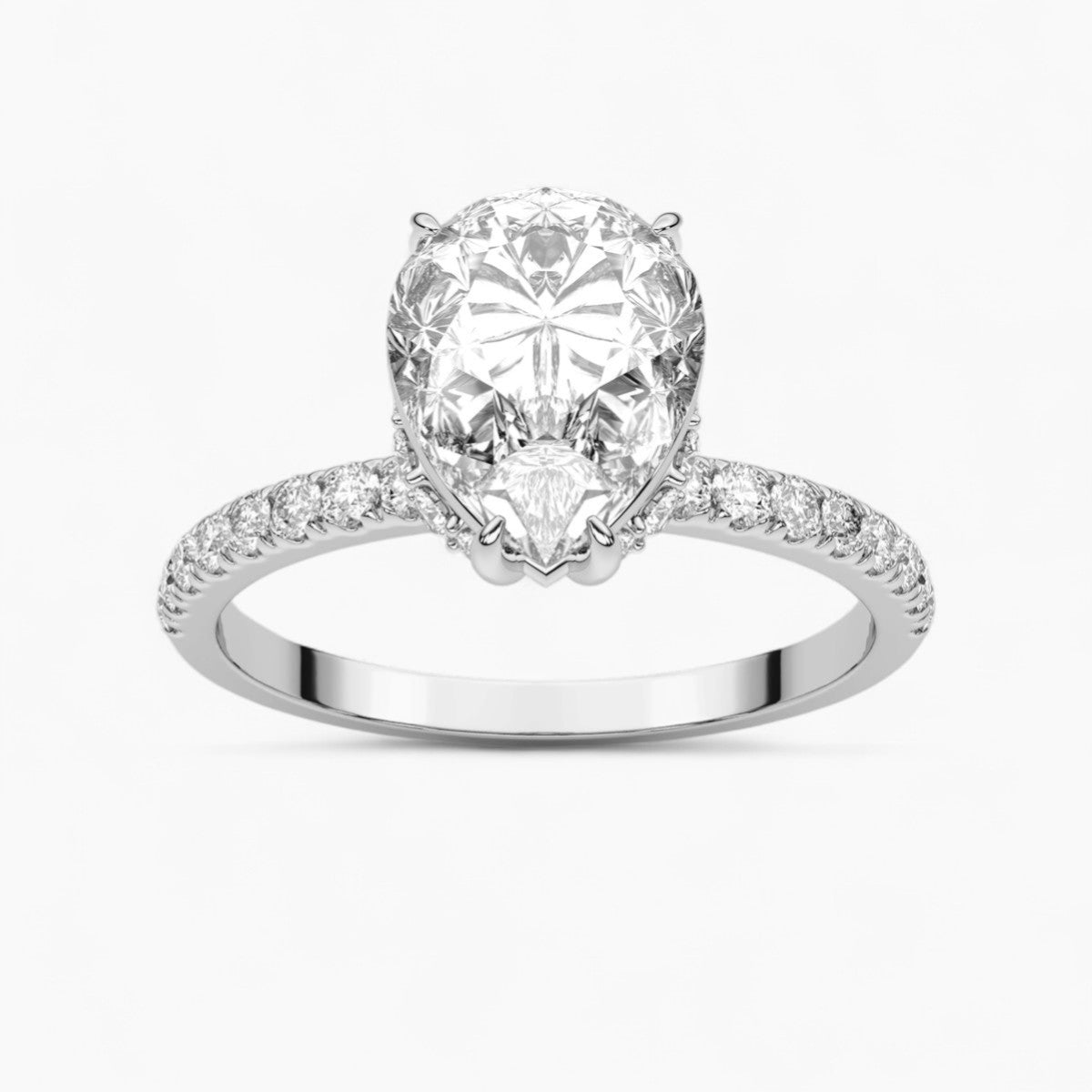 Pave Diamond Engagement Ring