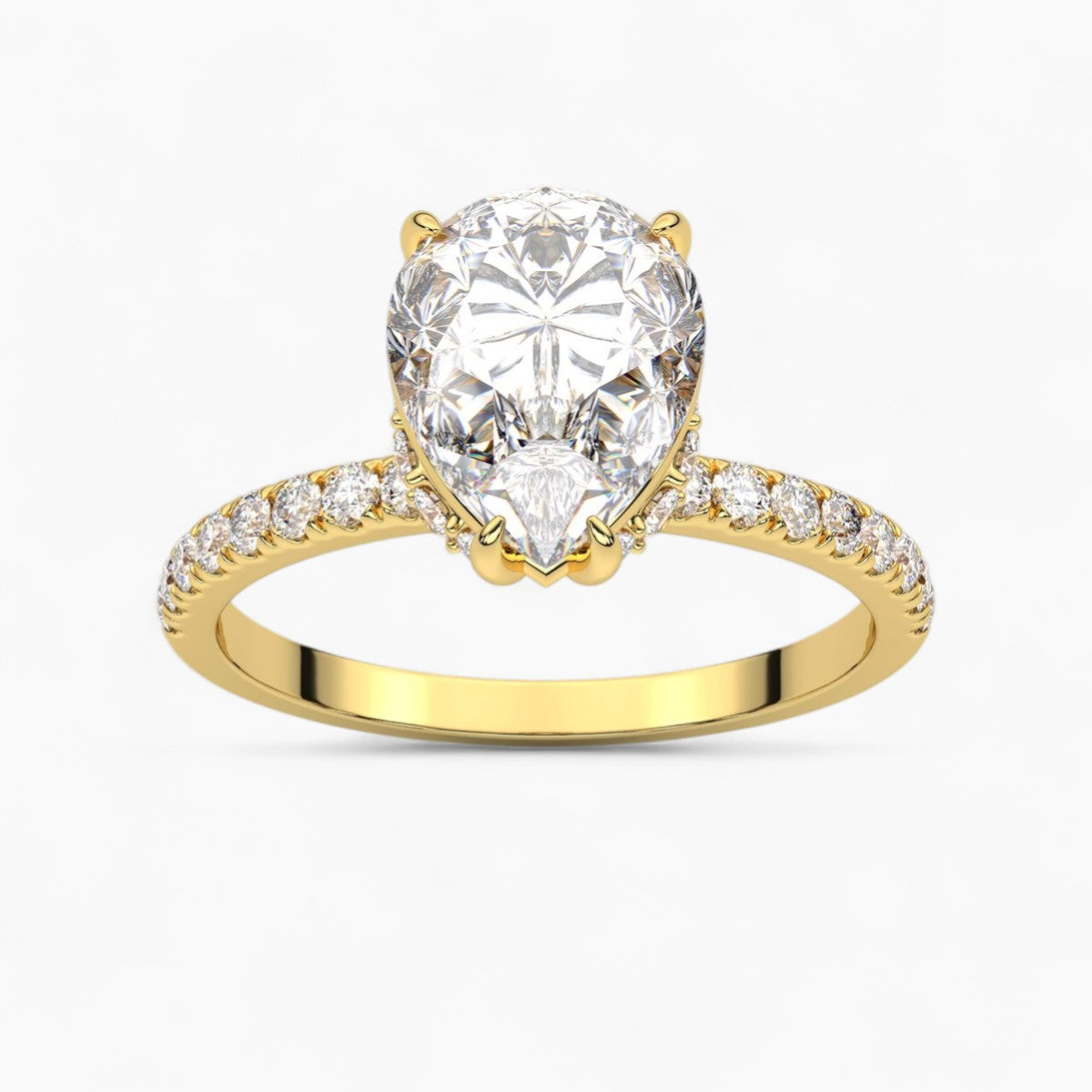 Pave Diamond Engagement Ring