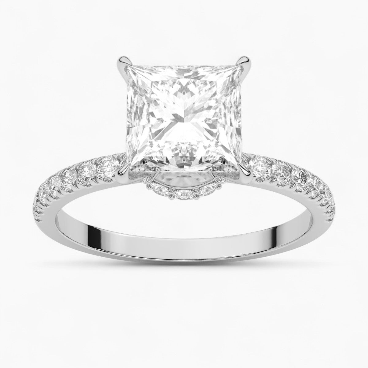 Pave Diamond Engagement Ring