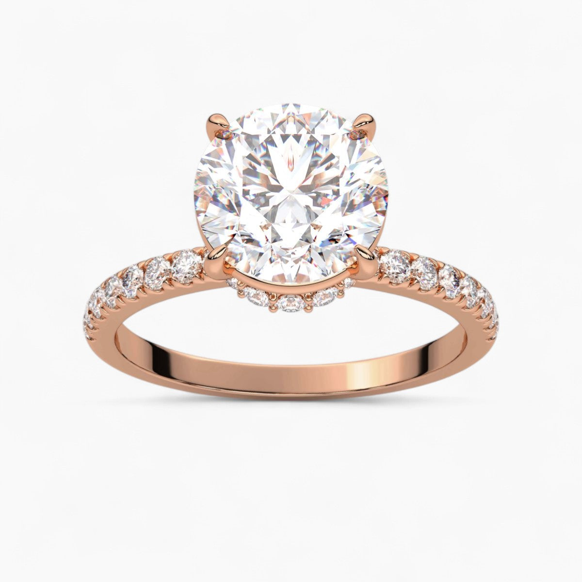 Pave Diamond Engagement Ring