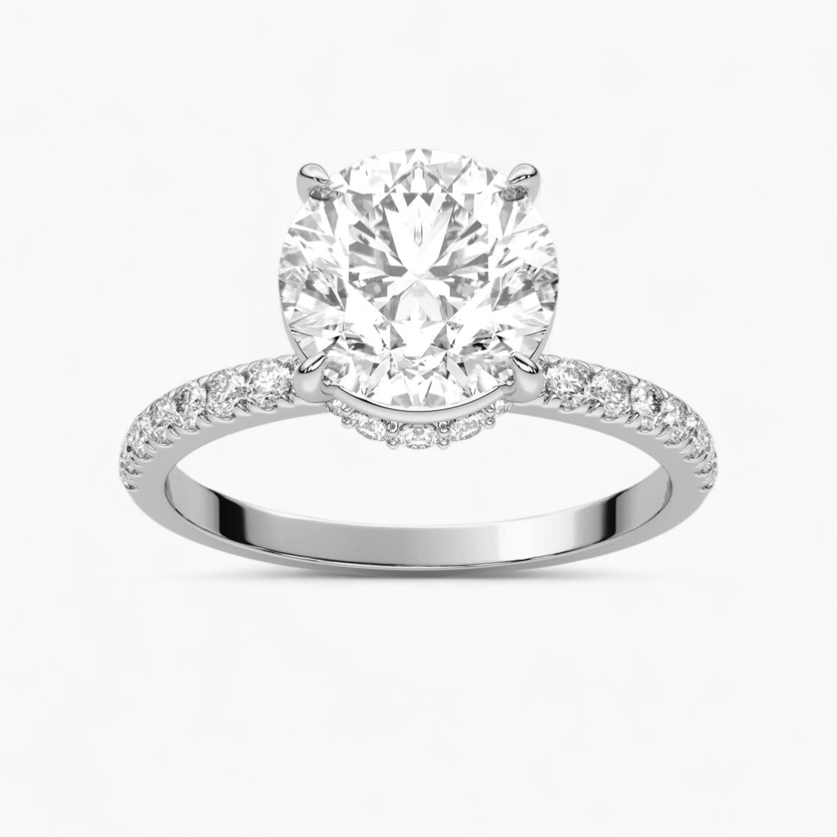 Pave Diamond Engagement Ring