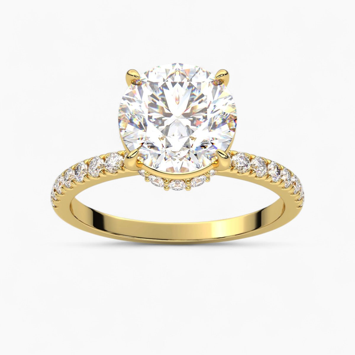 Pave Diamond Engagement Ring