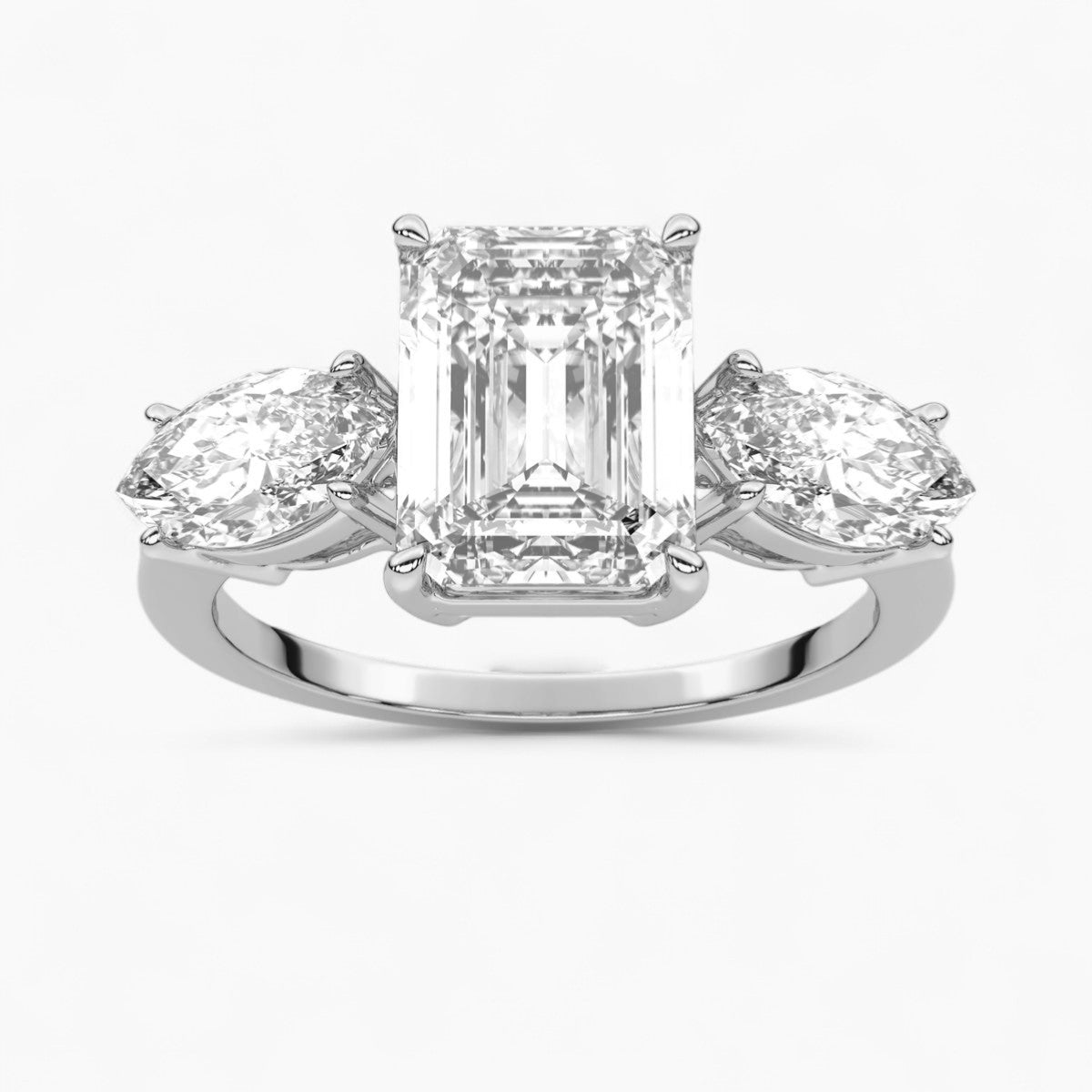 Round Cut Three Stone Diamond Engagement Ring