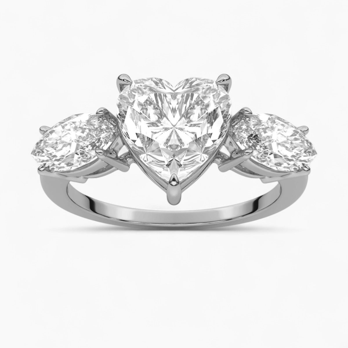Round Cut Three Stone Diamond Engagement Ring