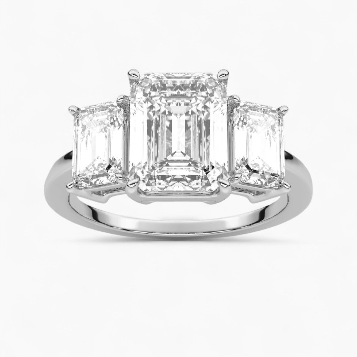 Oval Cut Three Stone Diamond Engagement Ring