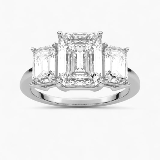 Oval Cut Three Stone Diamond Engagement Ring