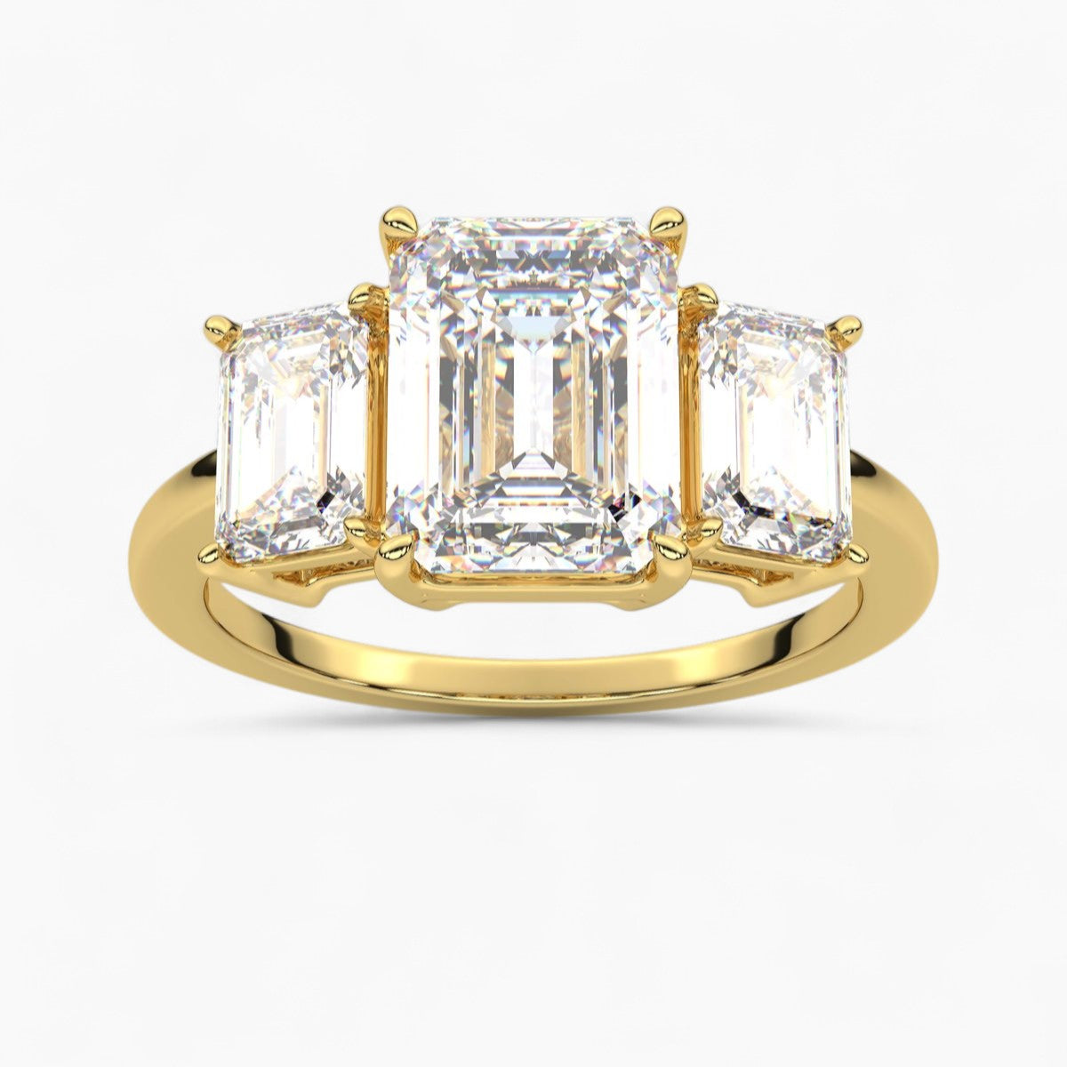 Oval Cut Three Stone Diamond Engagement Ring