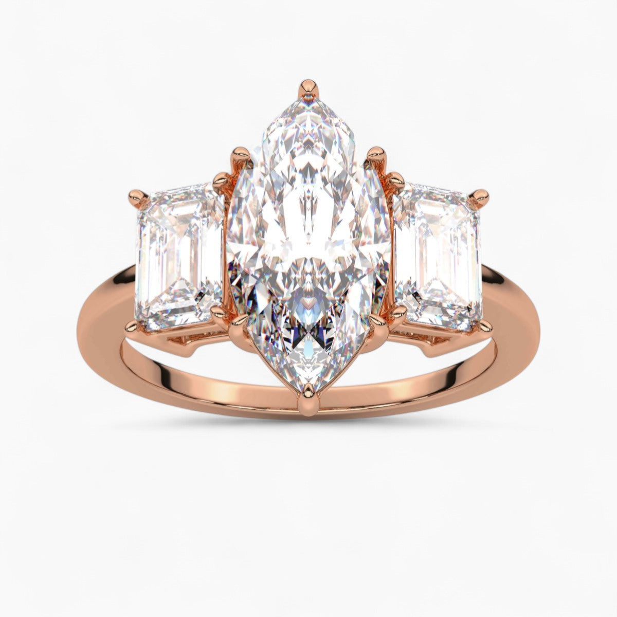 Oval Cut Three Stone Diamond Engagement Ring
