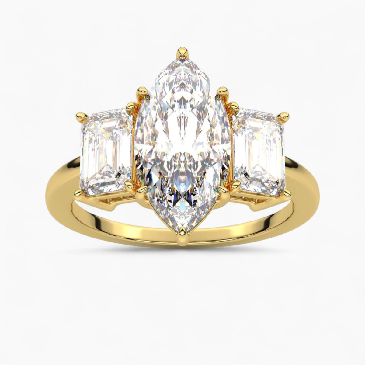 Oval Cut Three Stone Diamond Engagement Ring