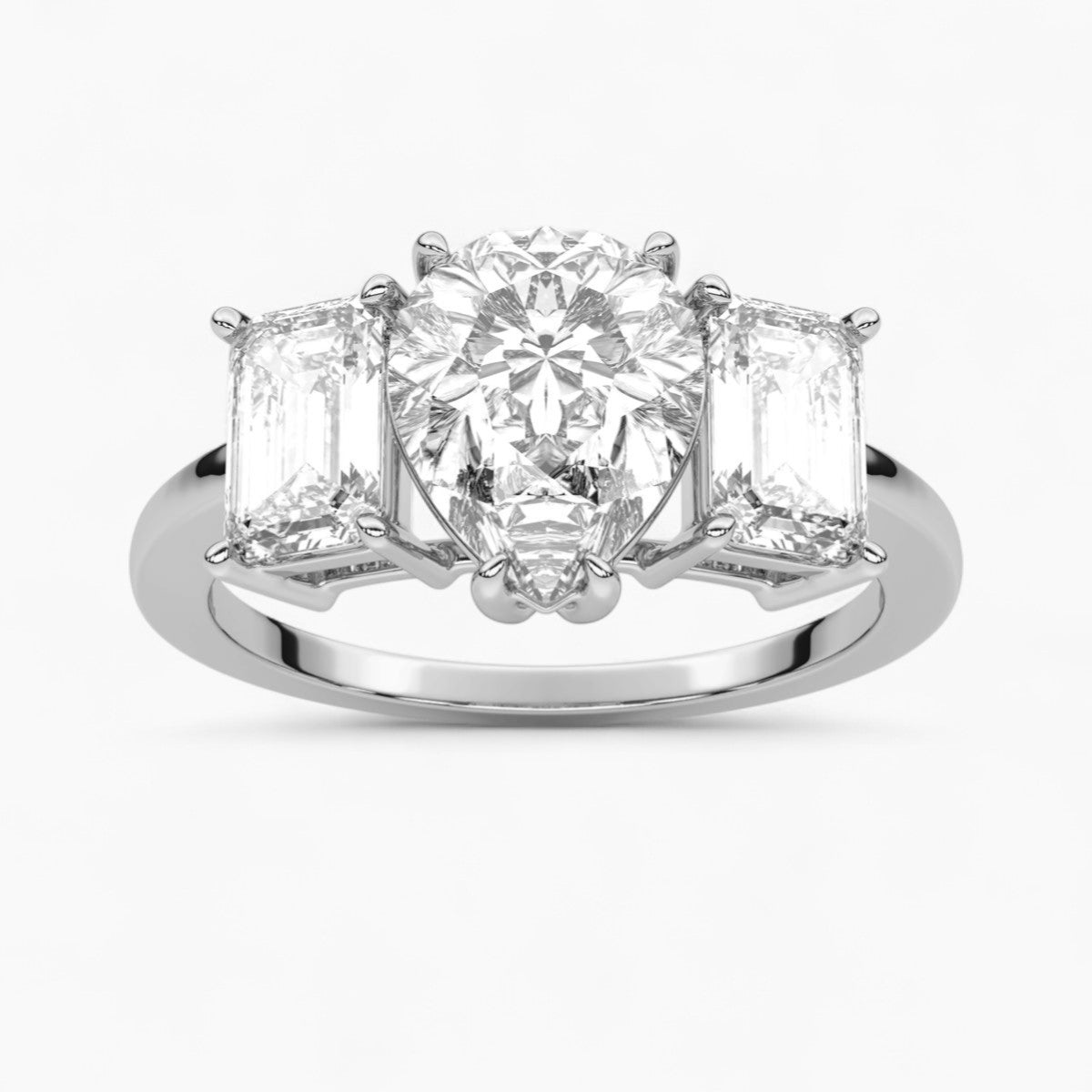 Oval Cut Three Stone Diamond Engagement Ring