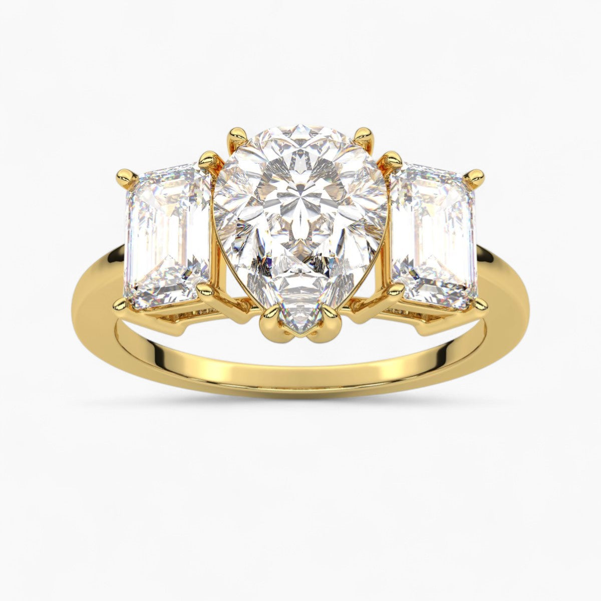 Oval Cut Three Stone Diamond Engagement Ring
